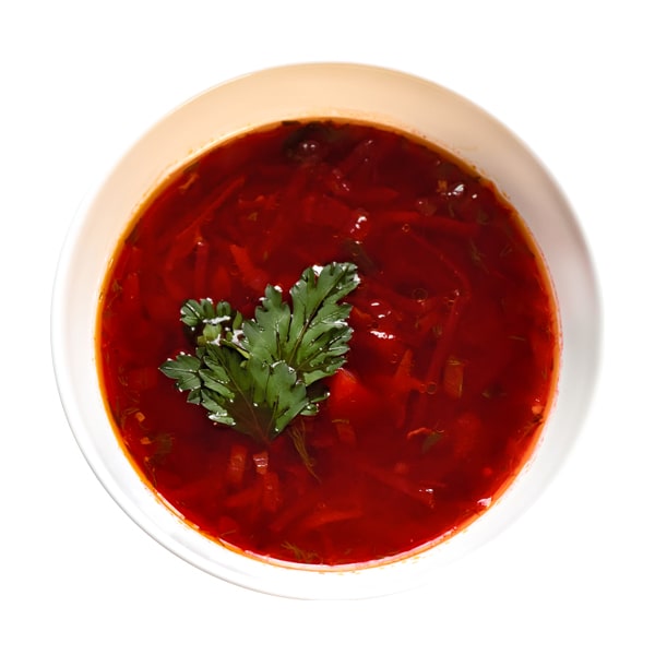 Borscht vegetarian with beans