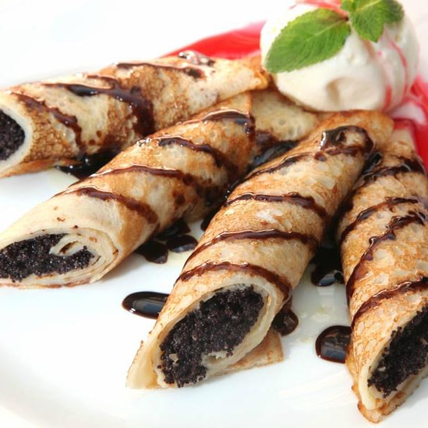 Poppy seeds Blintzes