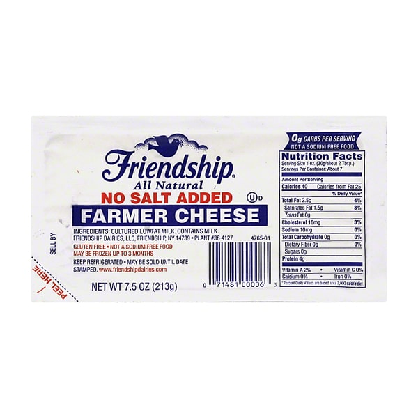 Farmer cheese unsalted Friendship midget