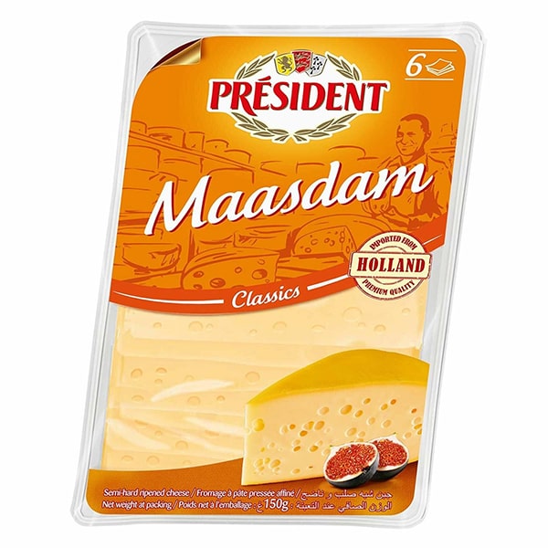 Sliced cheese Maasdam