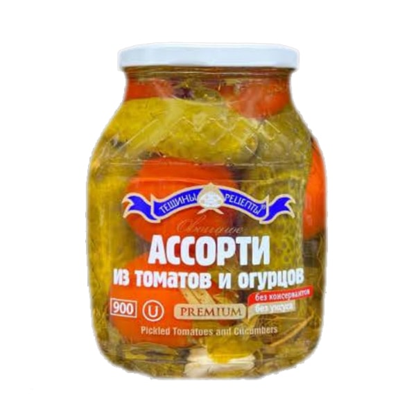 Premium Mix Tomatoes-Cucumbers Marinated Kosher Teschini Recepti