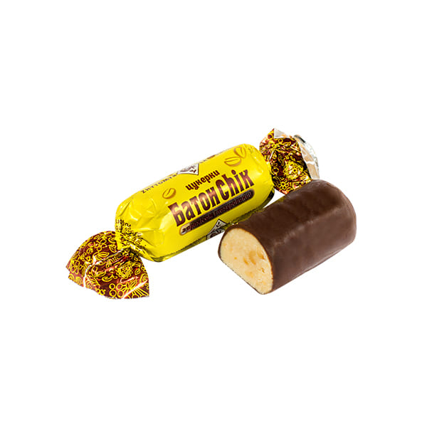 Candy batonchik in chocolate with peanuts