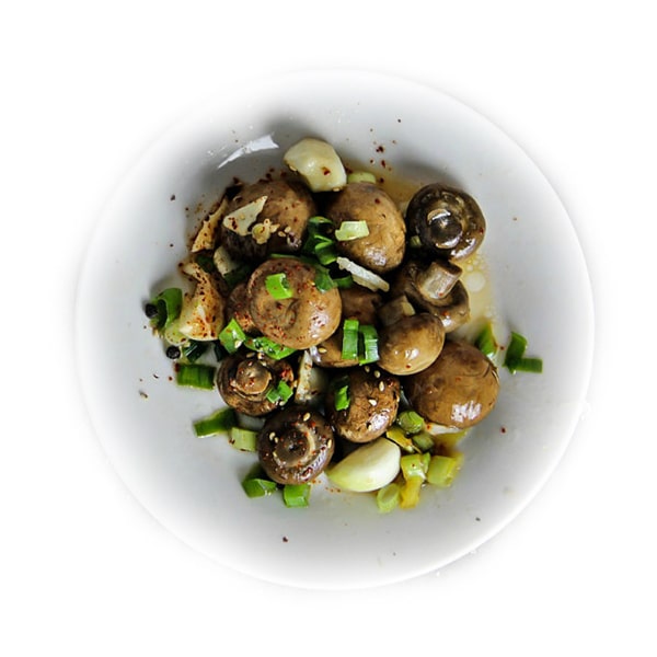 Marinated mushroom salad